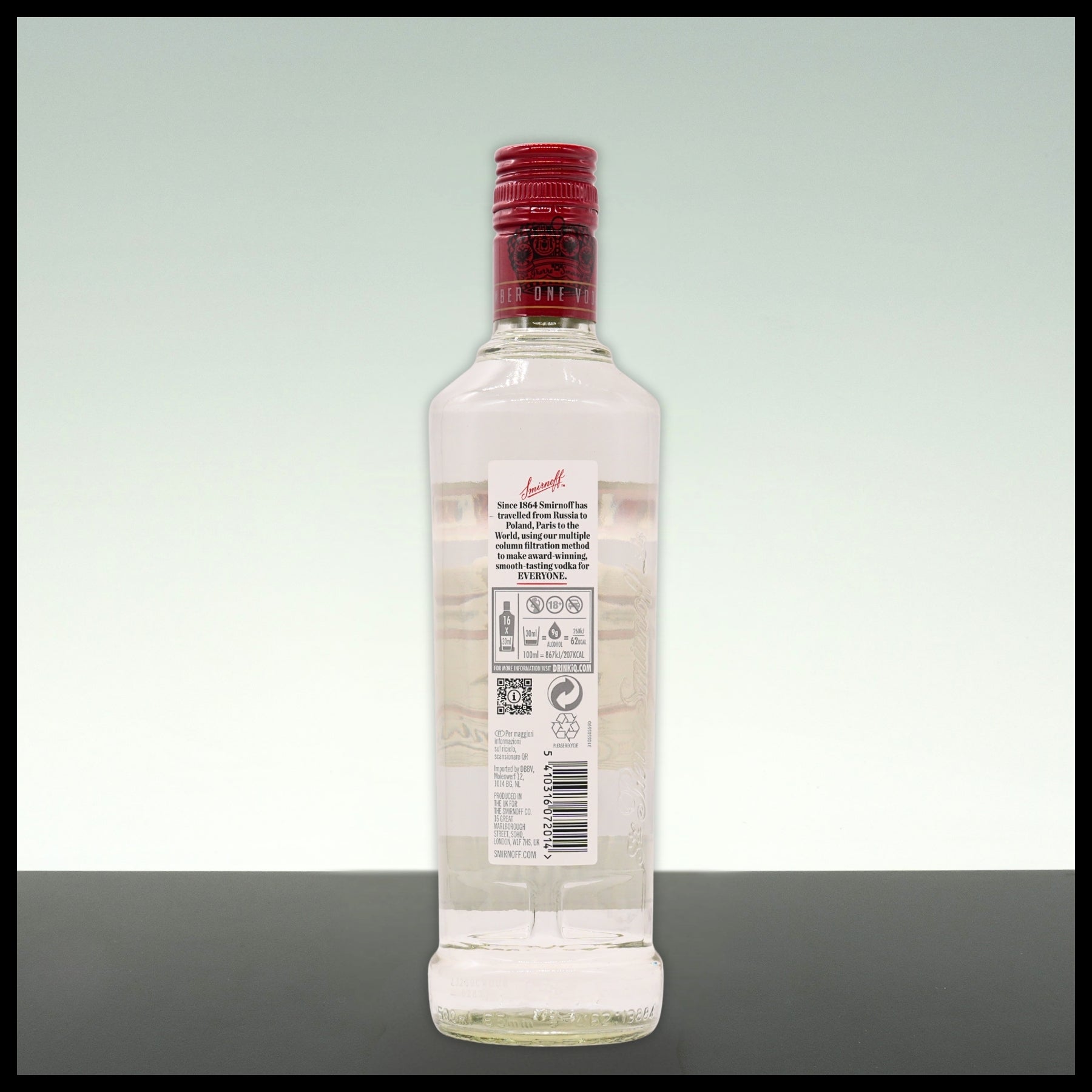 Smirnoff Vodka Red Label 0,5L - 37,5% Vol. - Trinklusiv