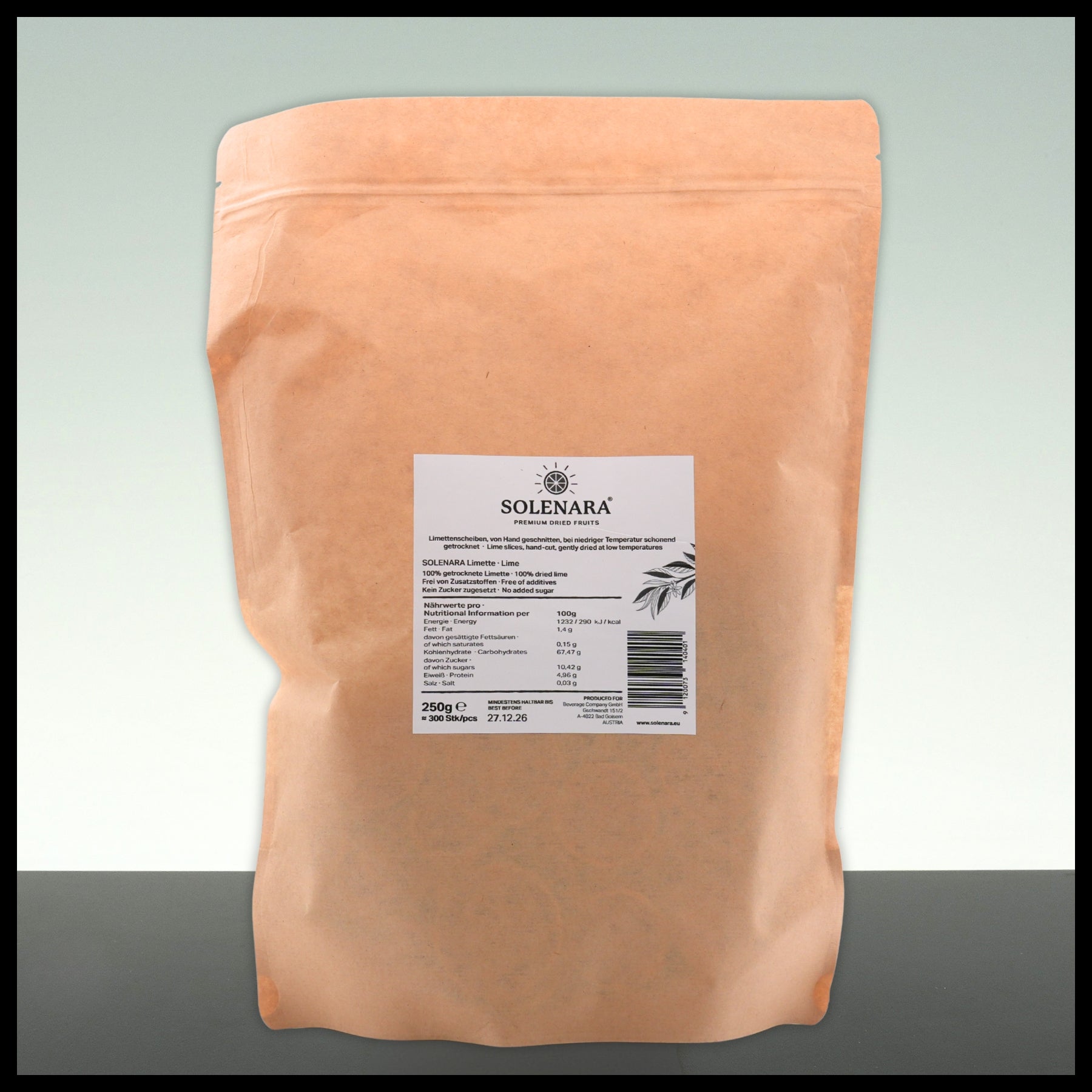 Solenara Premium Trockenfrüchte LIMETTE 250g - Trinklusiv