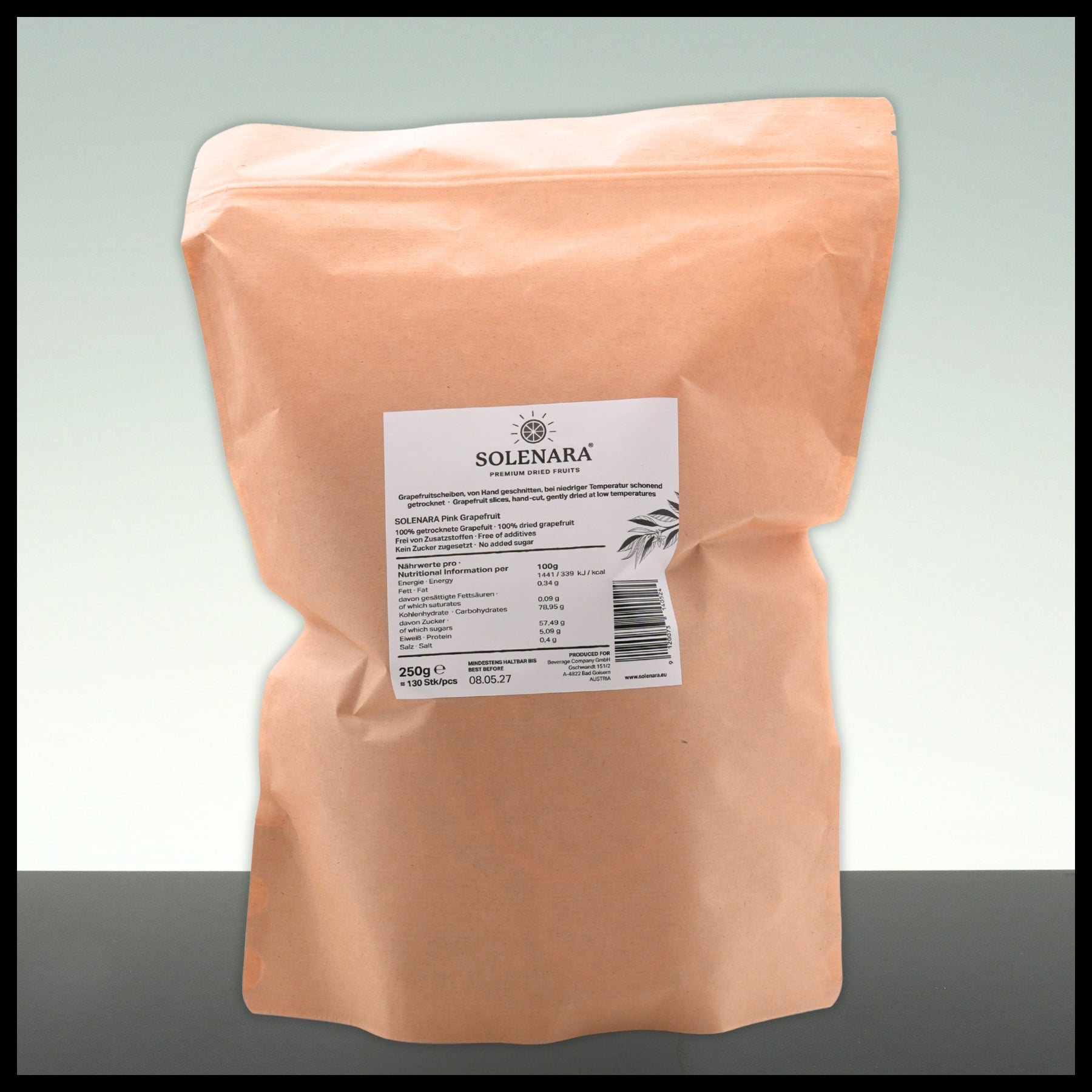 Solenara Premium Trockenfrüchte PINK GRAPEFRUIT 250g - Trinklusiv
