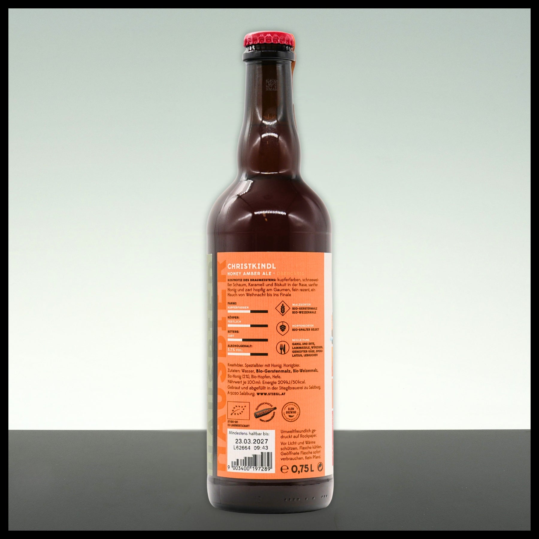 Stiegl Hausbier CHRISTKINDL Honey Amber Ale 0,75L - 5,7% Vol.