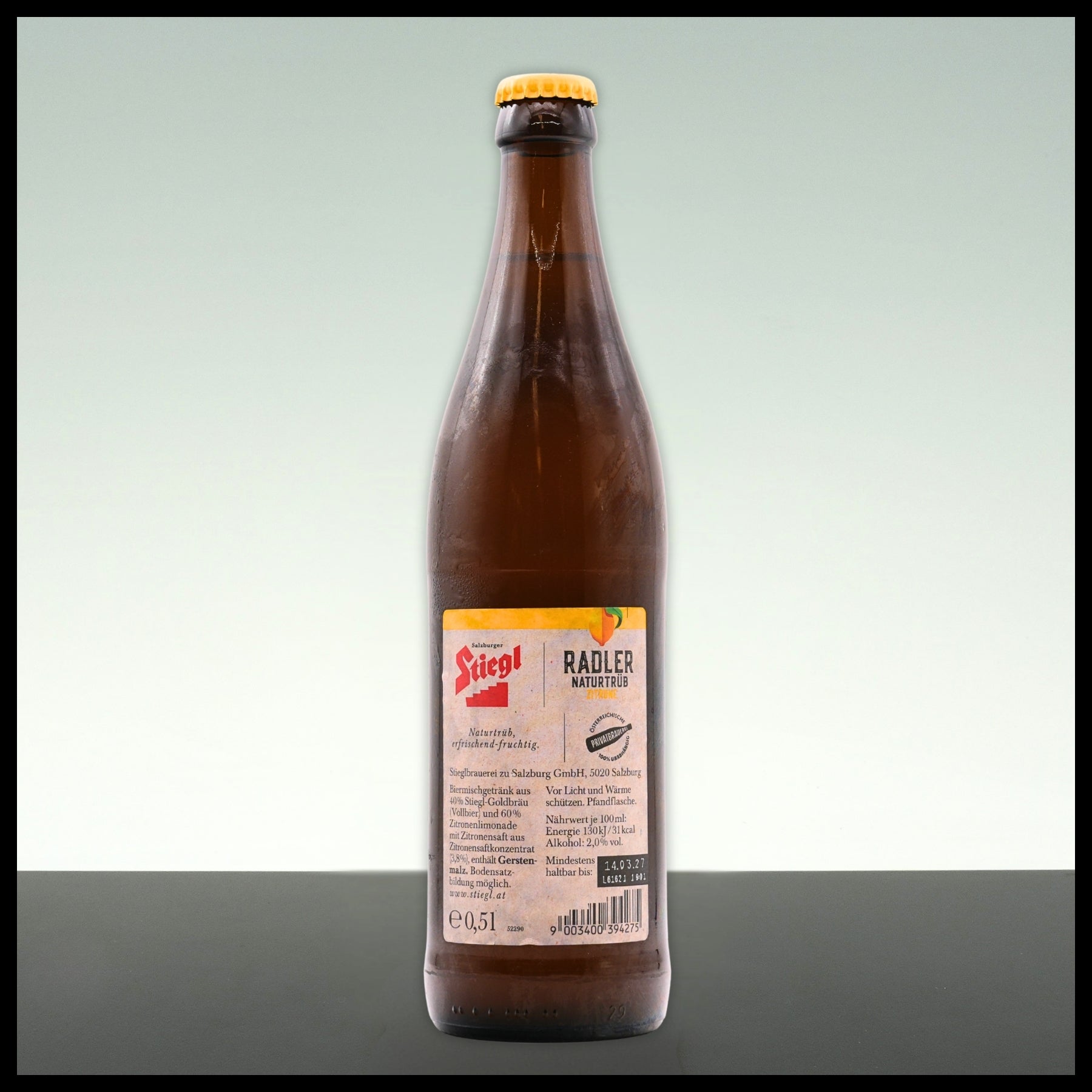 Stiegl Radler Zitrone Naturtrüb 0,5L - 2% Vol.