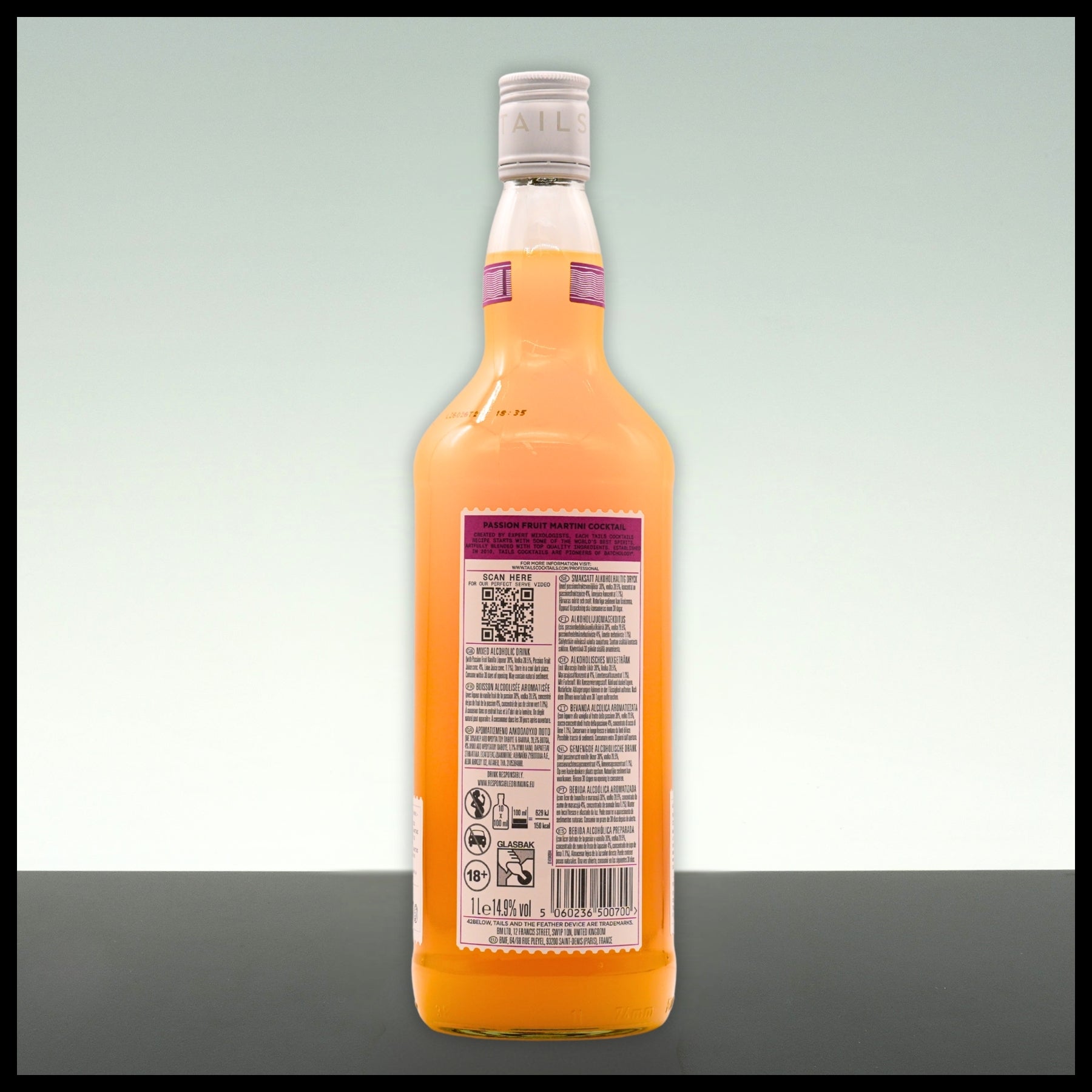 Tails Cocktails Passion Fruit Martini Cocktail 1L - 14,9% Vol. - Trinklusiv