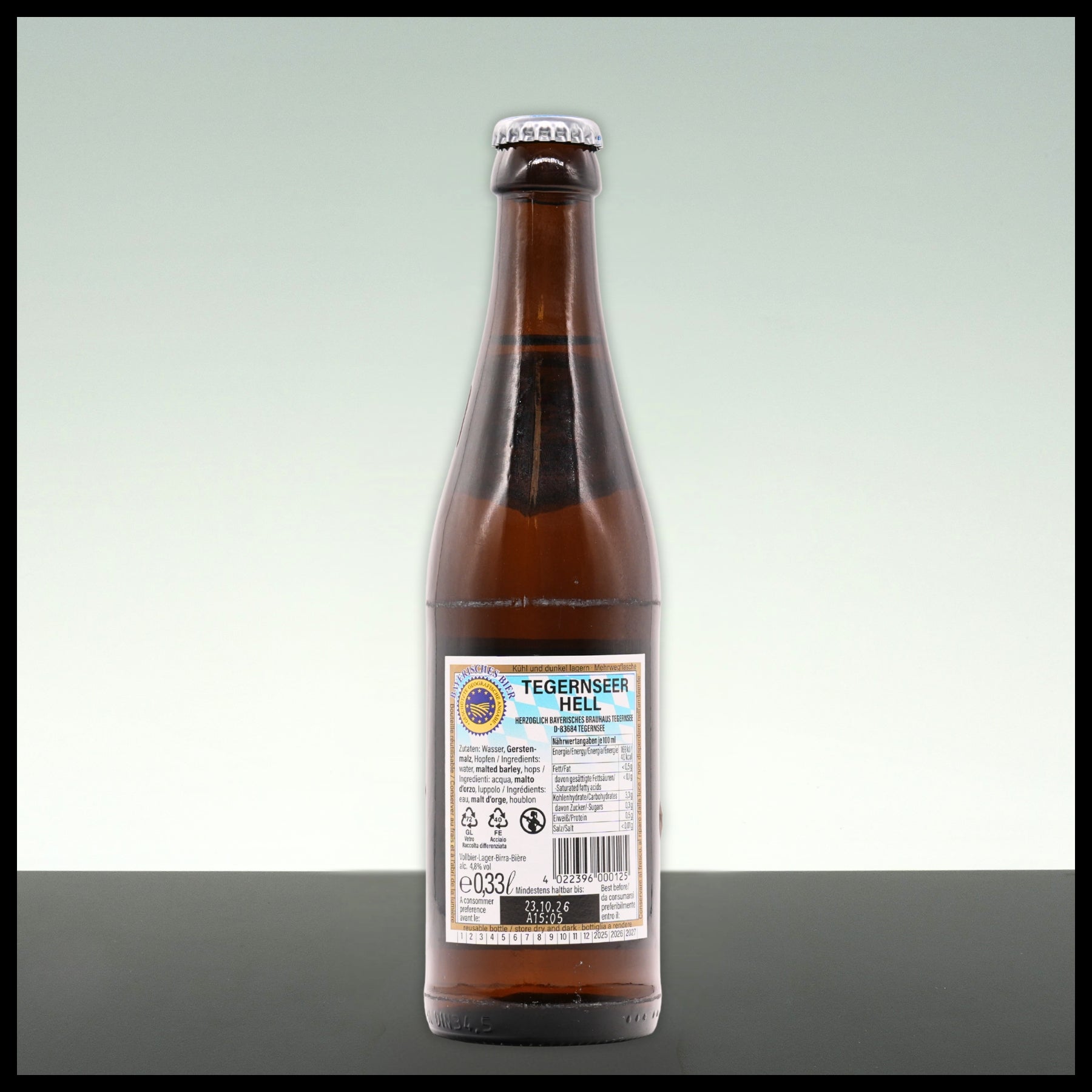 Tegernseer Hell 0,33L - 4,8% Vol. - Trinklusiv