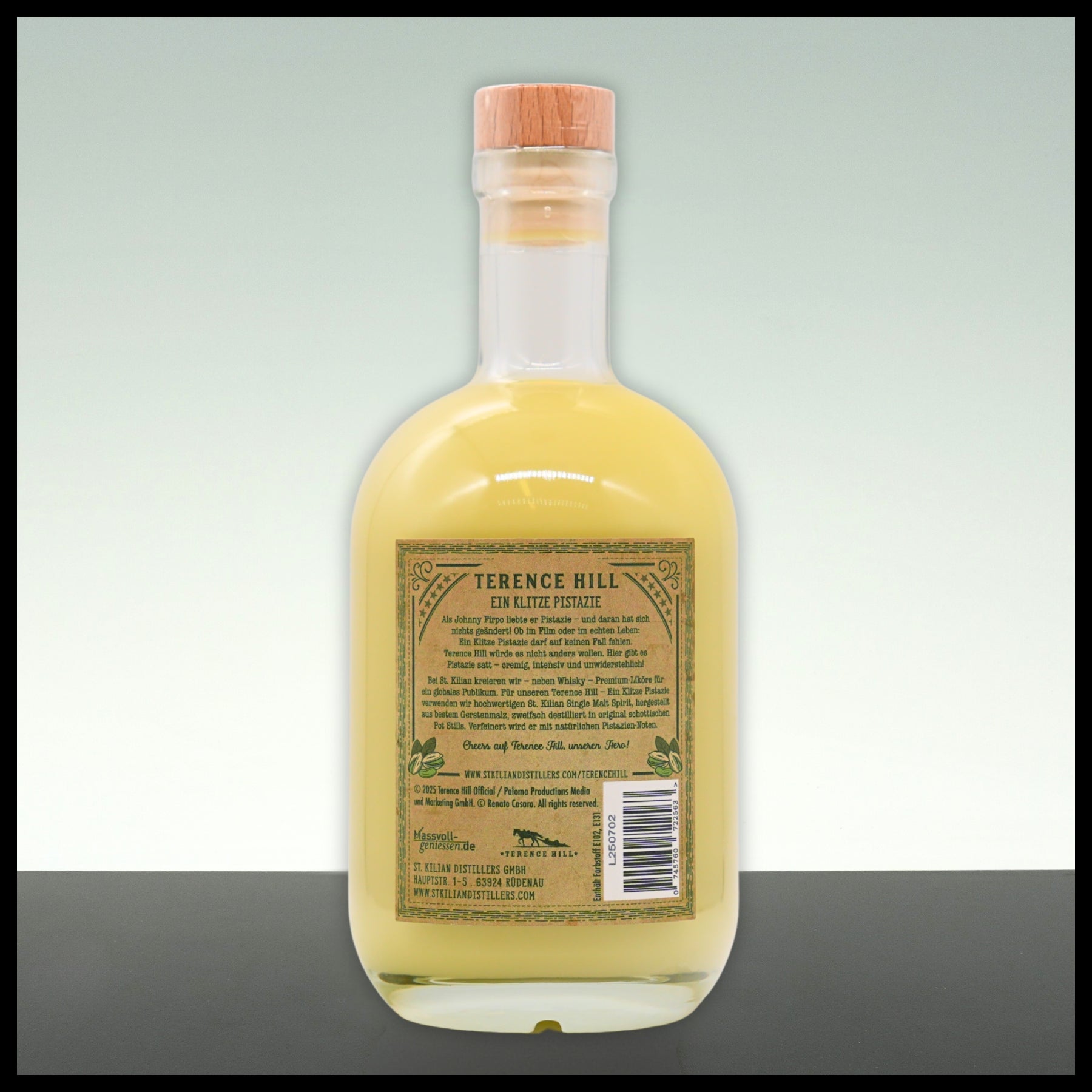 Terence Hill "Ein Klitze Pistazie" Pistazien-Sahnelikör 0,7L - 20% Vol. - Trinklusiv
