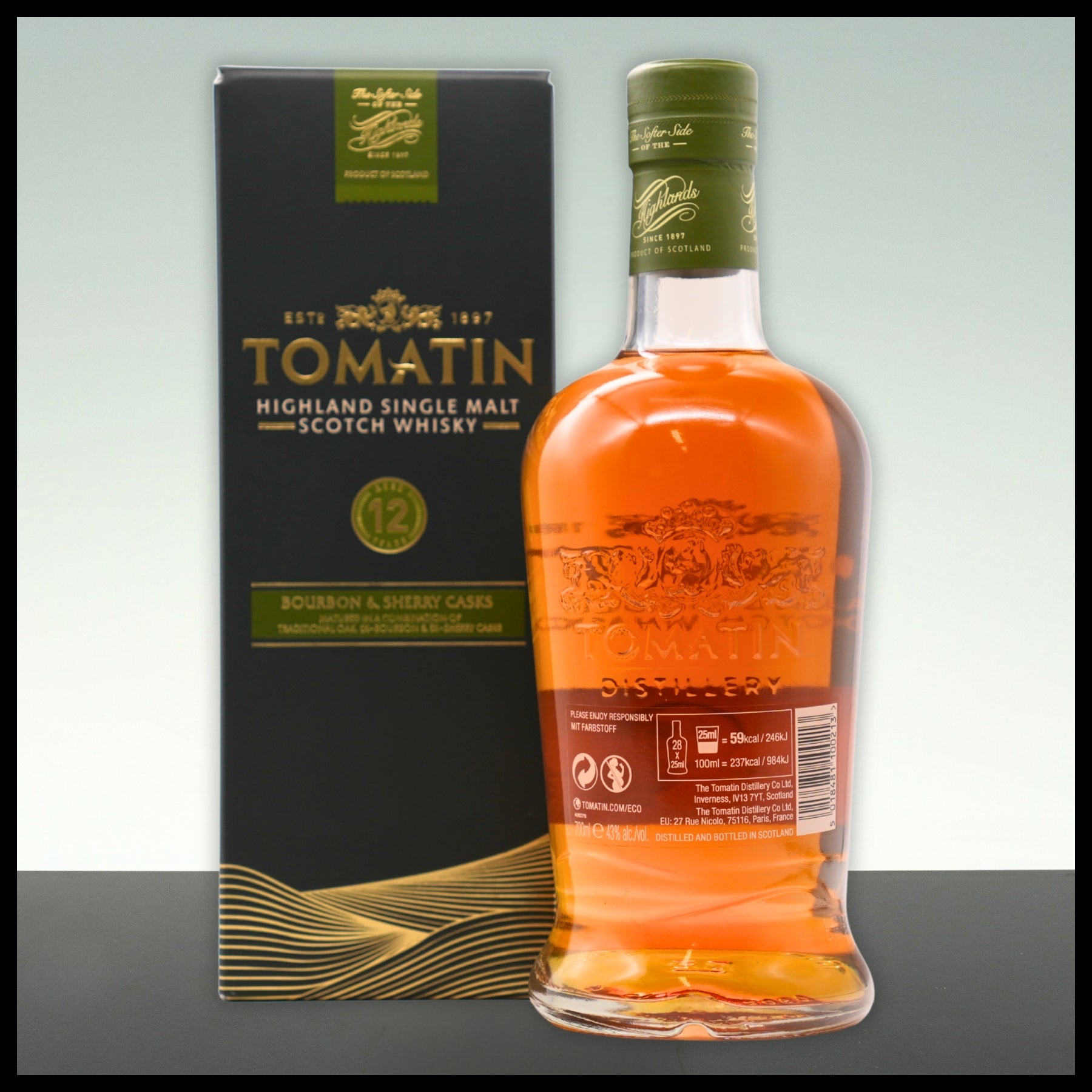 Tomatin 12 YO Bourbon & Sherry Casks Single Malt Whisky 0,7L - 43% Vol. - Trinklusiv