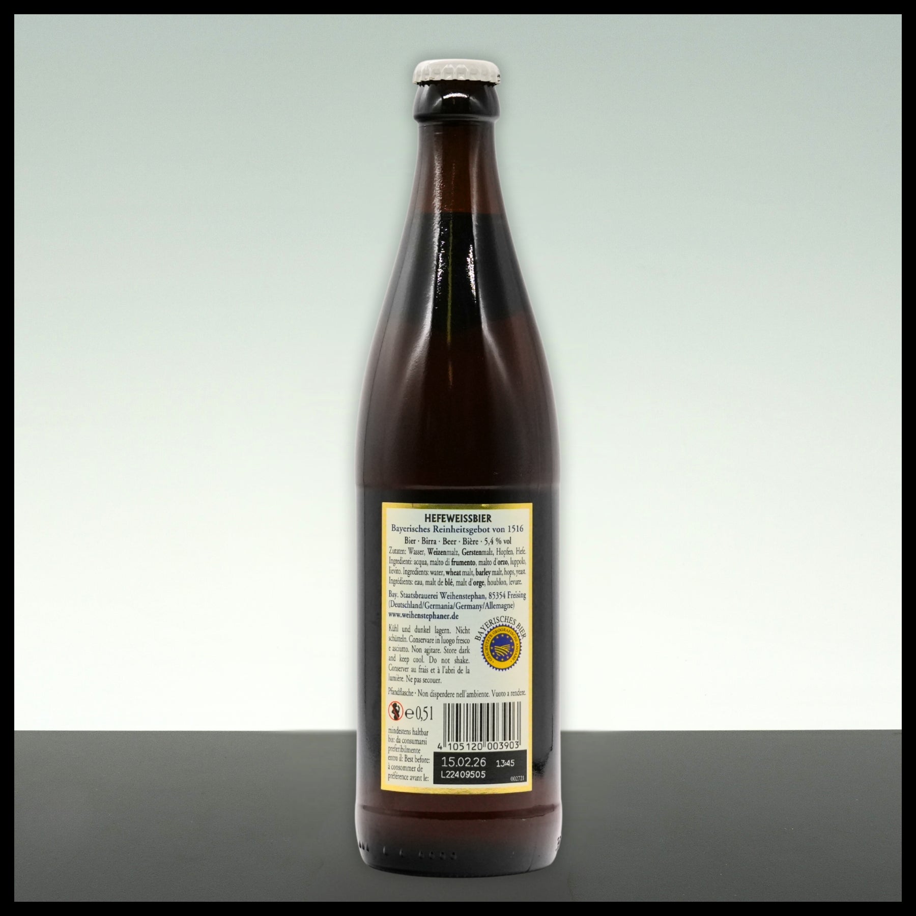 Weihenstephaner Hefe Weissbier 0,5L - 5,4% Vol.