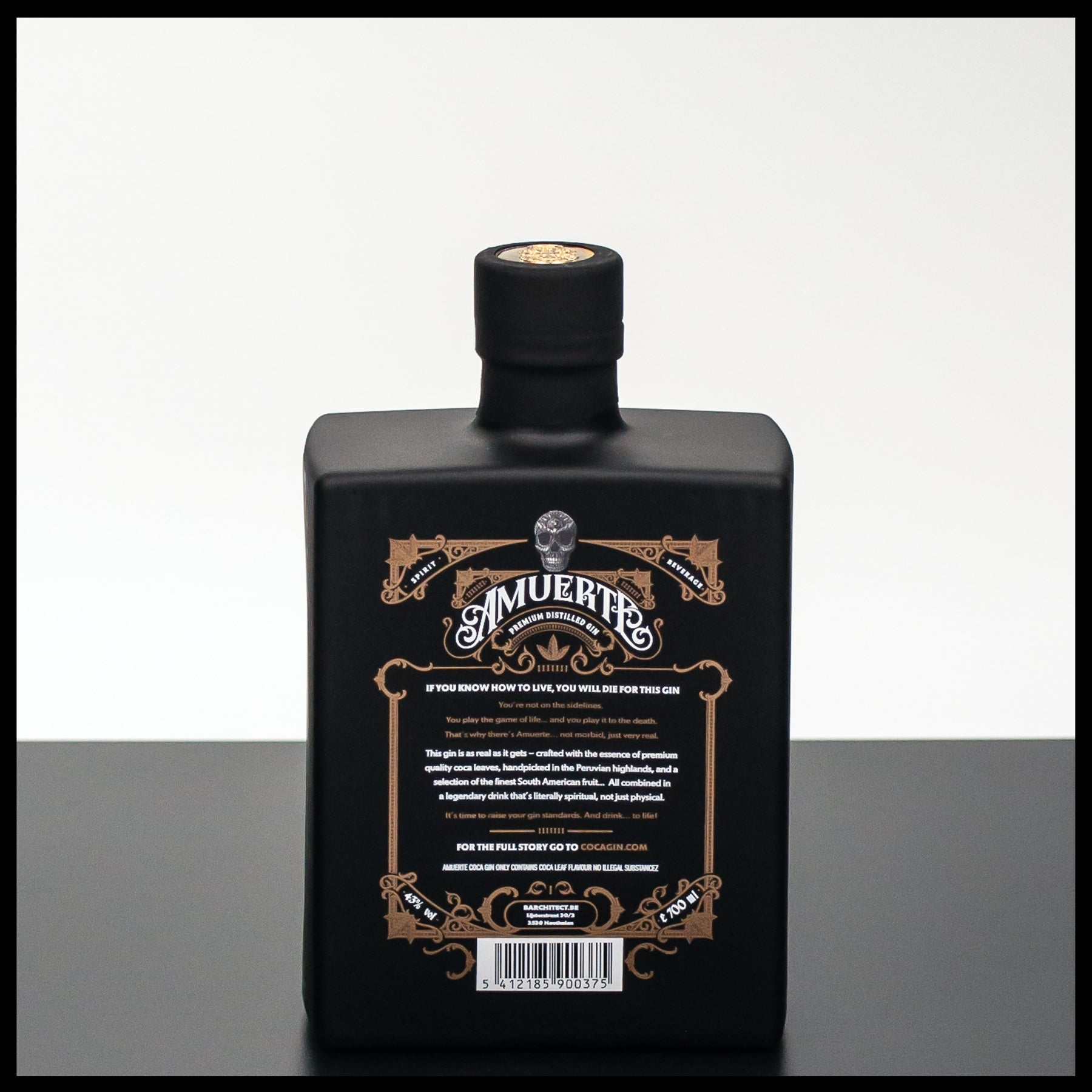 Amuerte Coca Leaf Gin Black Edition 0,7L - 43% Vol. - Trinklusiv
