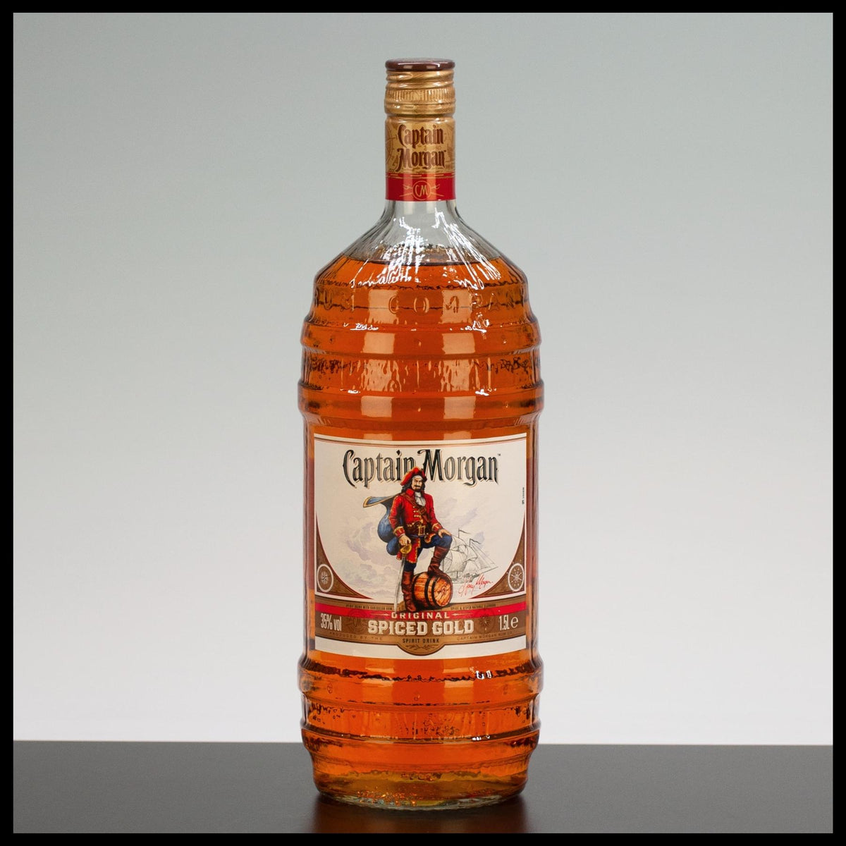 Captain Morgan Original Spiced Gold Barrel-Flasche 1,5L - 35% Vol. - Trinklusiv