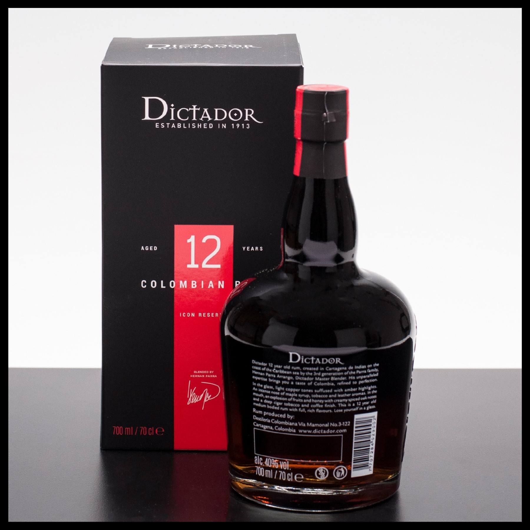 Dictador 12 YO Rum 0,7L - 40% Vol. - Trinklusiv