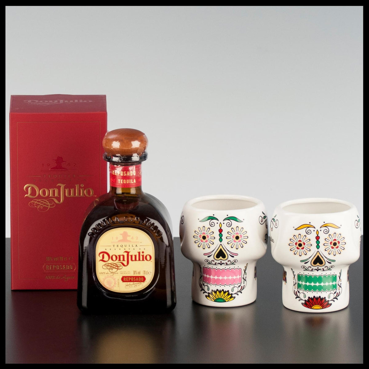 Don Julio Reposado Tequila mit 2 Keramik-Bechern 0,7L - 38% Vol. - Trinklusiv