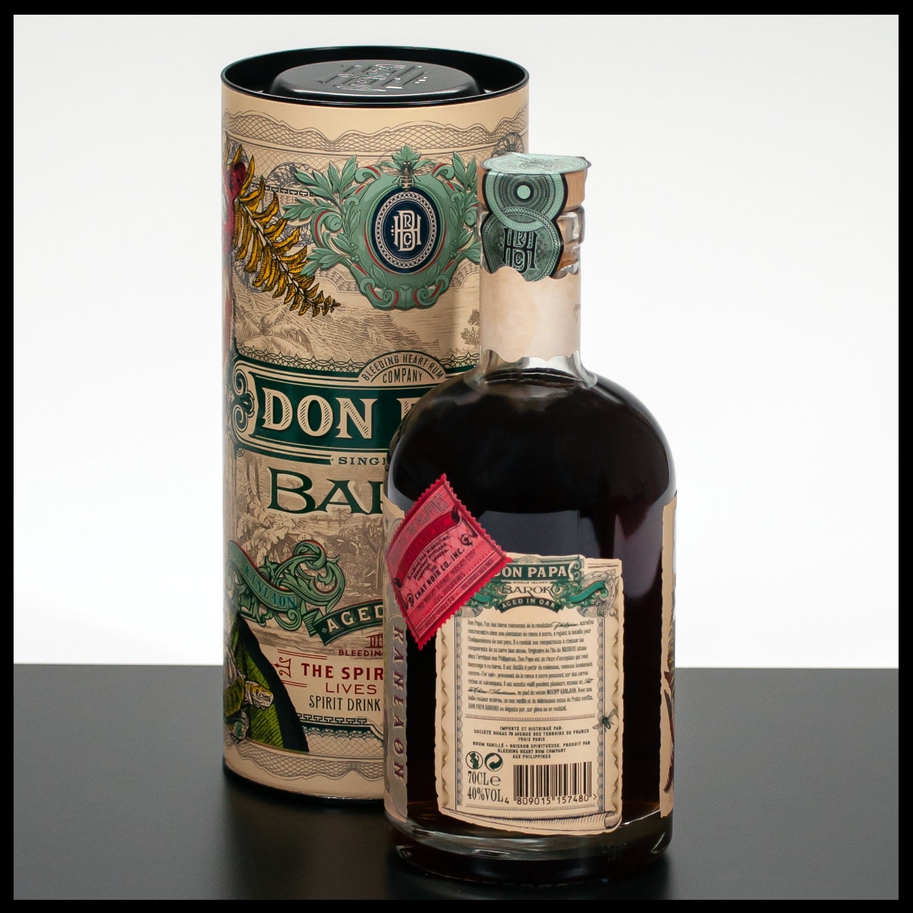 Don Papa Baroko Rum mit Geschenkdose 0,7L - 40% - Trinklusiv