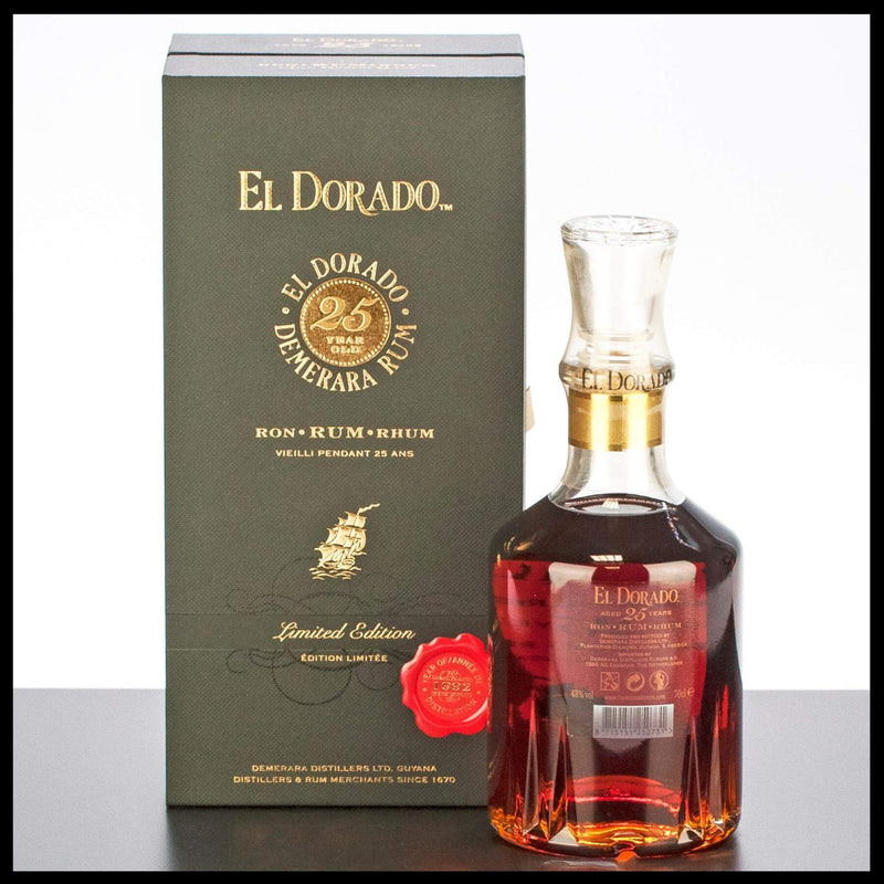 El Dorado 25 YO Rum 0,7L - 43% Vol. - Trinklusiv