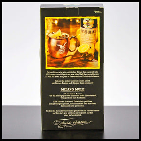 Fernet Branca Halbbitter Geschenkset mit 2 Shotgläsern 0,7L - 39% Vol. - Trinklusiv