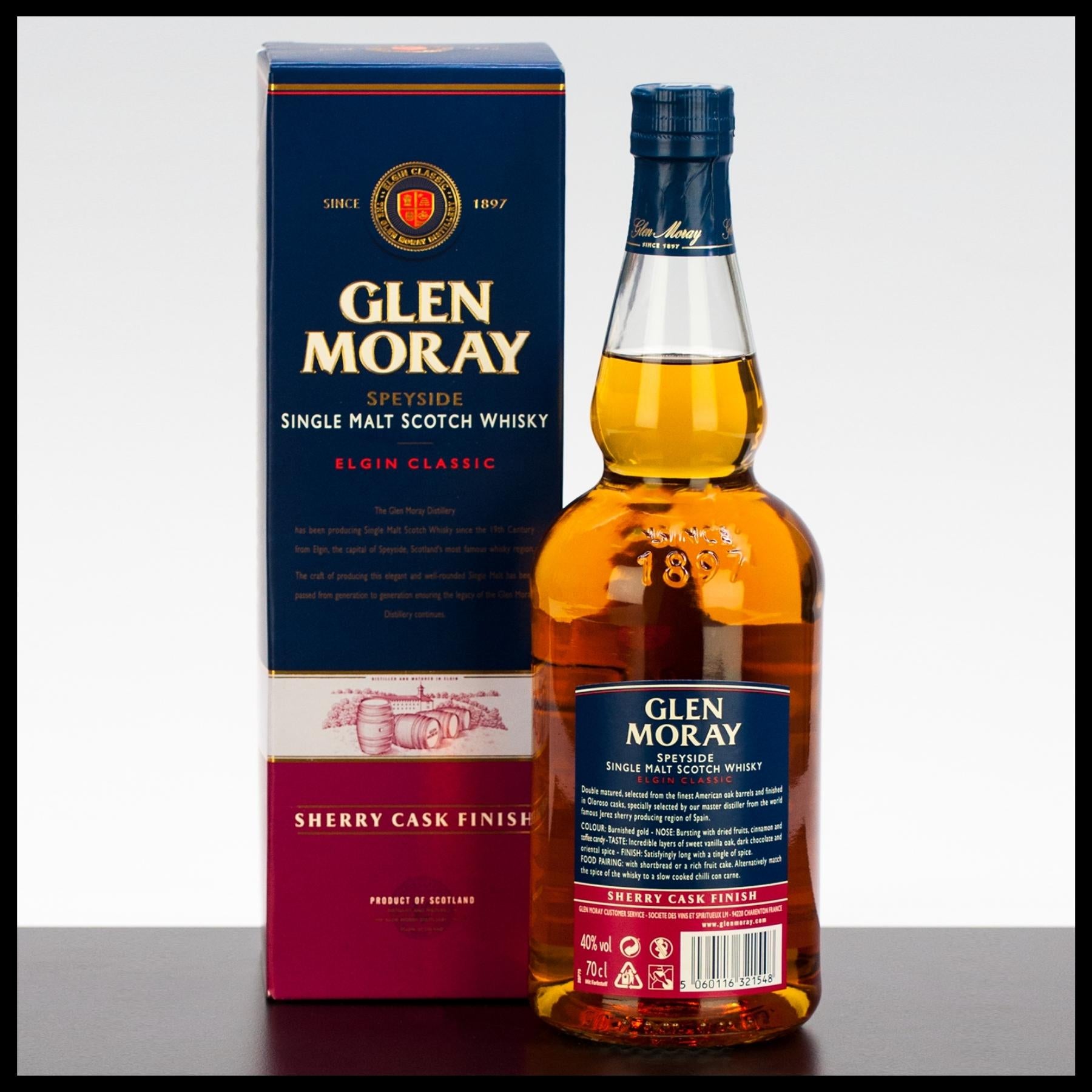 Glen Moray Elgin Classic Sherry Cask Finish Whisky 0,7L - 40% Vol. - Trinklusiv