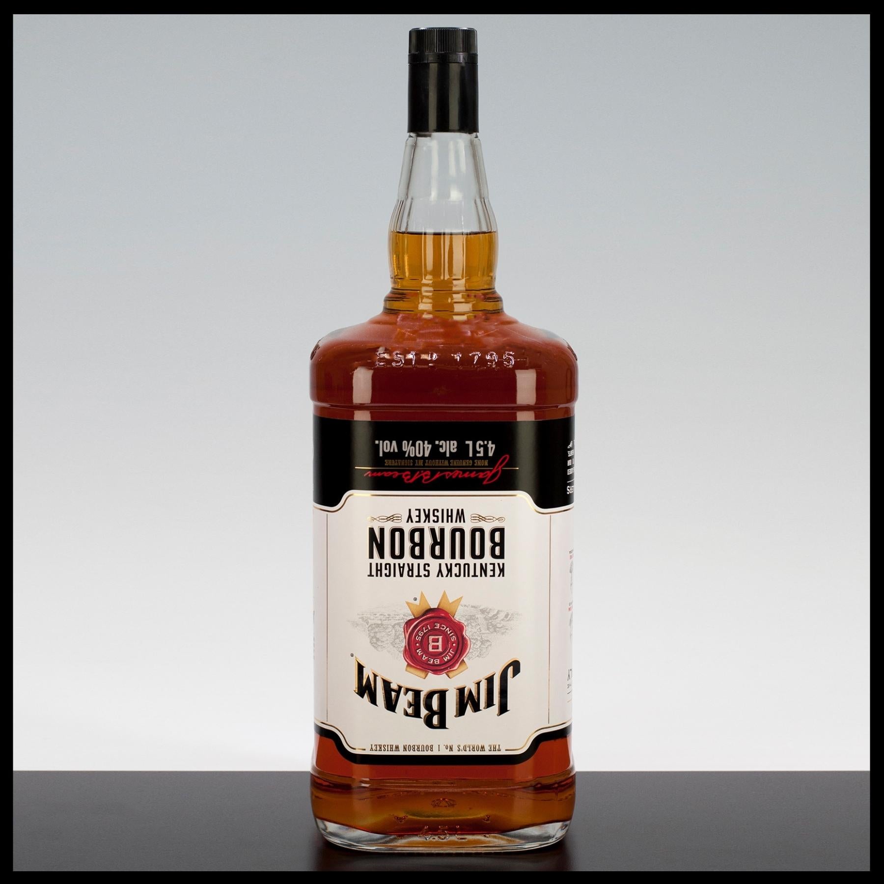 Jim Beam Kentucky Straight Bourbon Whiskey 4,5L - 40% Vol. - Trinklusiv