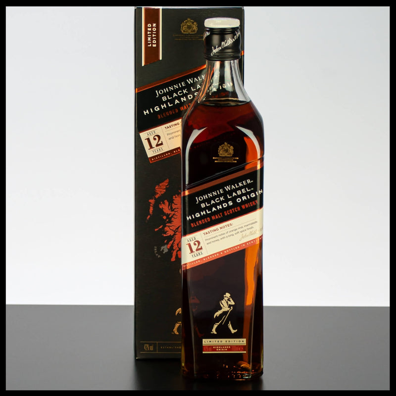 Johnnie Walker Black Label 12 YO Highlands Origin 0,7L - 42% Vol. - Trinklusiv
