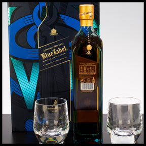 Johnnie Walker Blue Label Blended Whisky Geschenkbox mit 2 Gläsern 0,7L - 40% Vol. - Trinklusiv