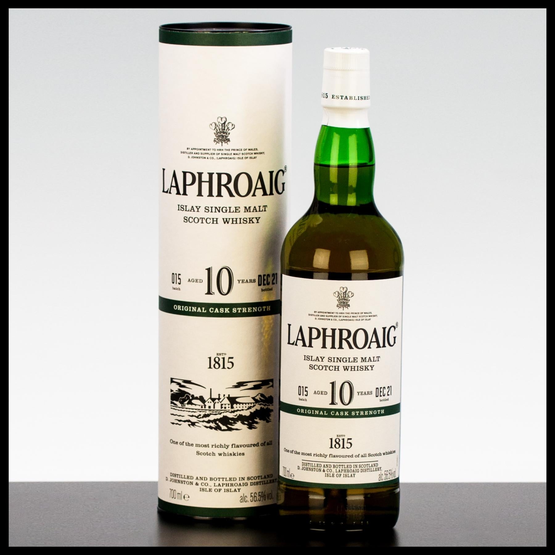 Laphroaig 10 YO Cask Strength 2021 Batch 15 0,7L - 56,5% Vol. - Trinklusiv