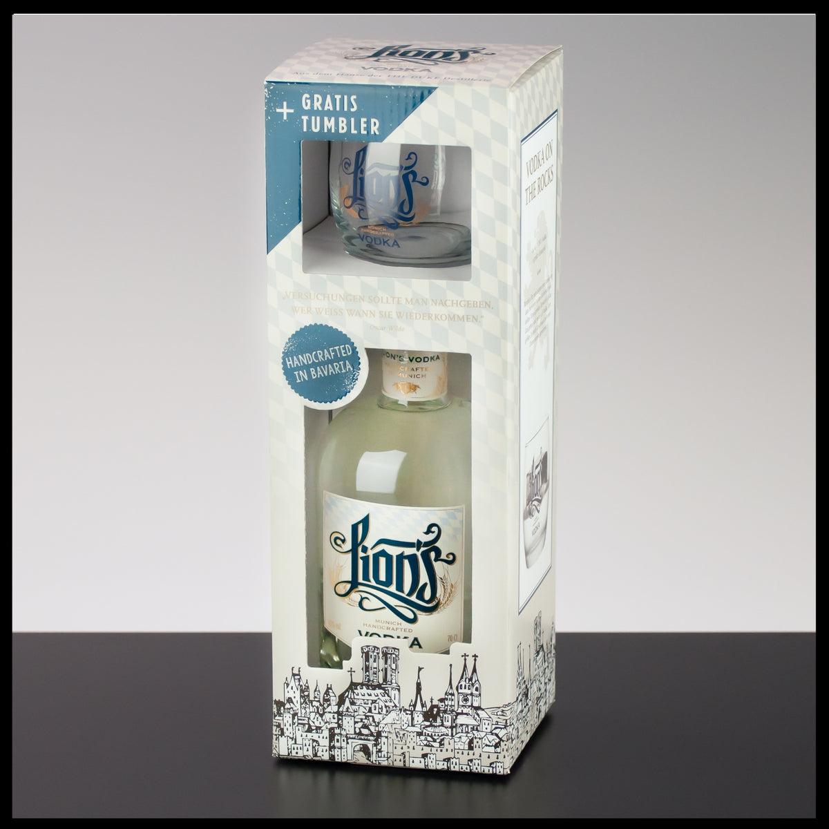Lions Vodka Geschenkbox mit Glas 0,7L - 40% - Trinklusiv
