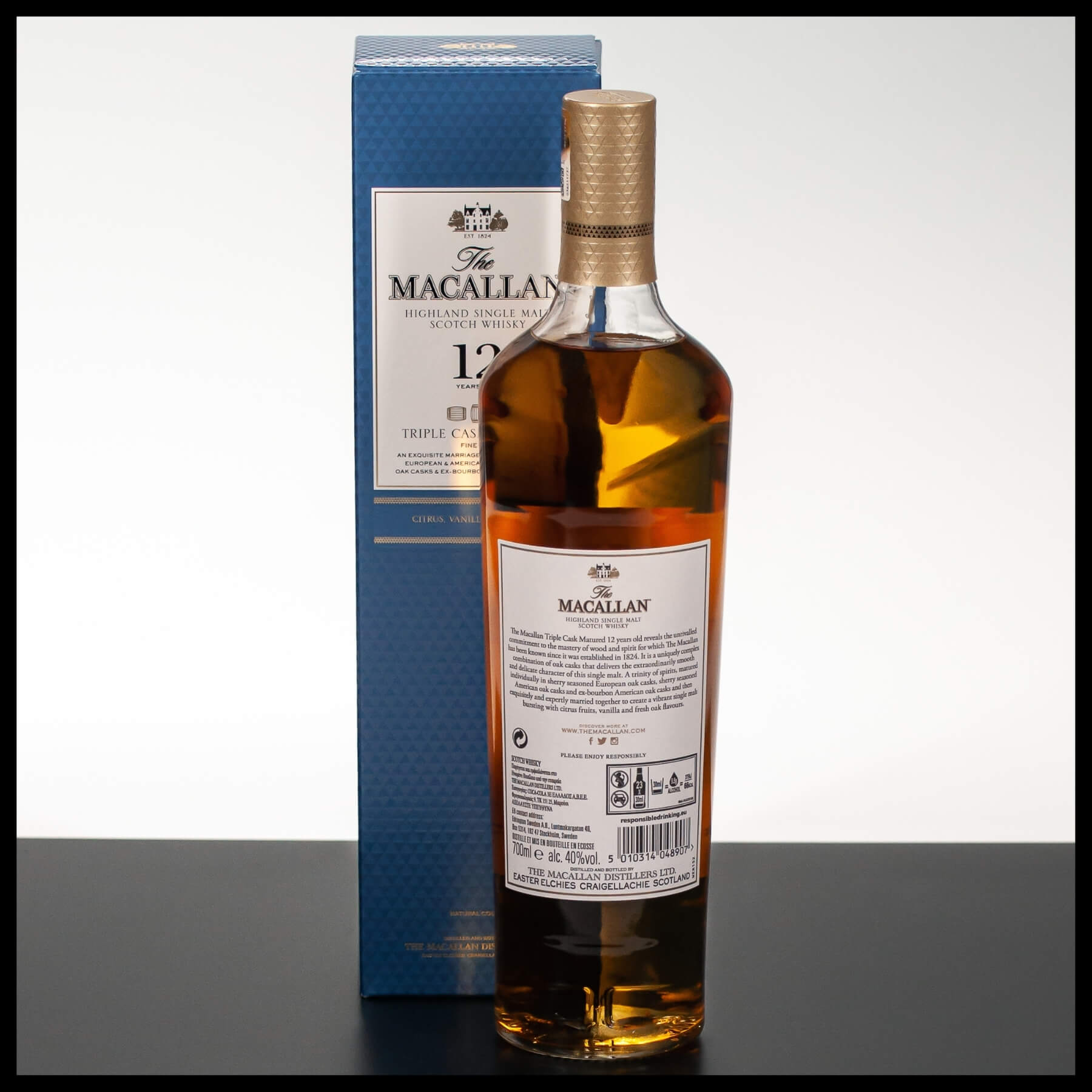 Macallan 12 YO Triple Cask Matured Highland Single Malt Whisky 0,7L - 40% Vol. - Trinklusiv