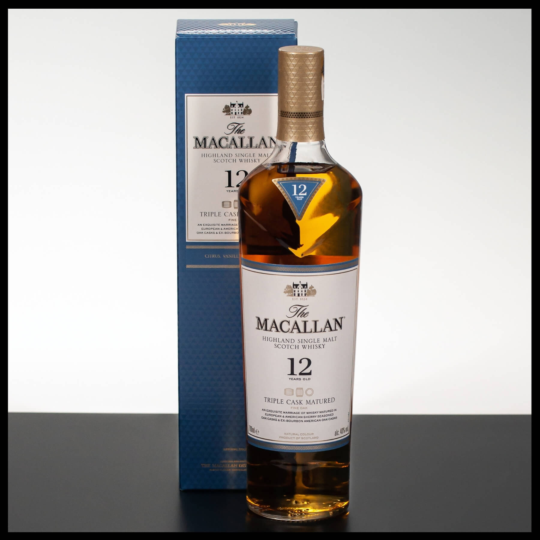 Macallan 12 YO Triple Cask Matured Highland Single Malt Whisky 0,7L - 40% Vol. - Trinklusiv