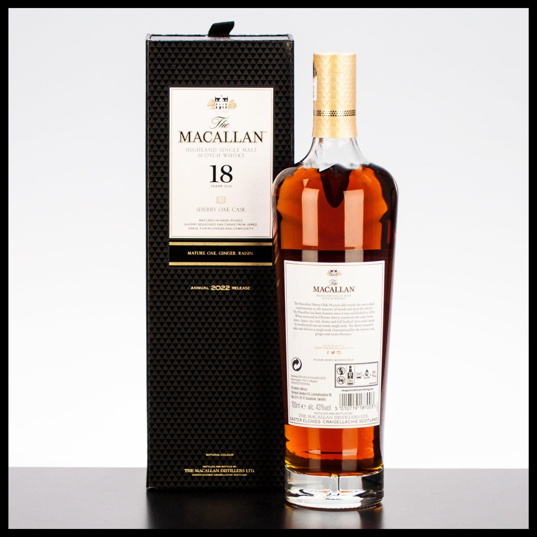 Macallan 18 YO Sherry Oak Cask 2022 Whisky 0,7L - 43% Vol. - Trinklusiv