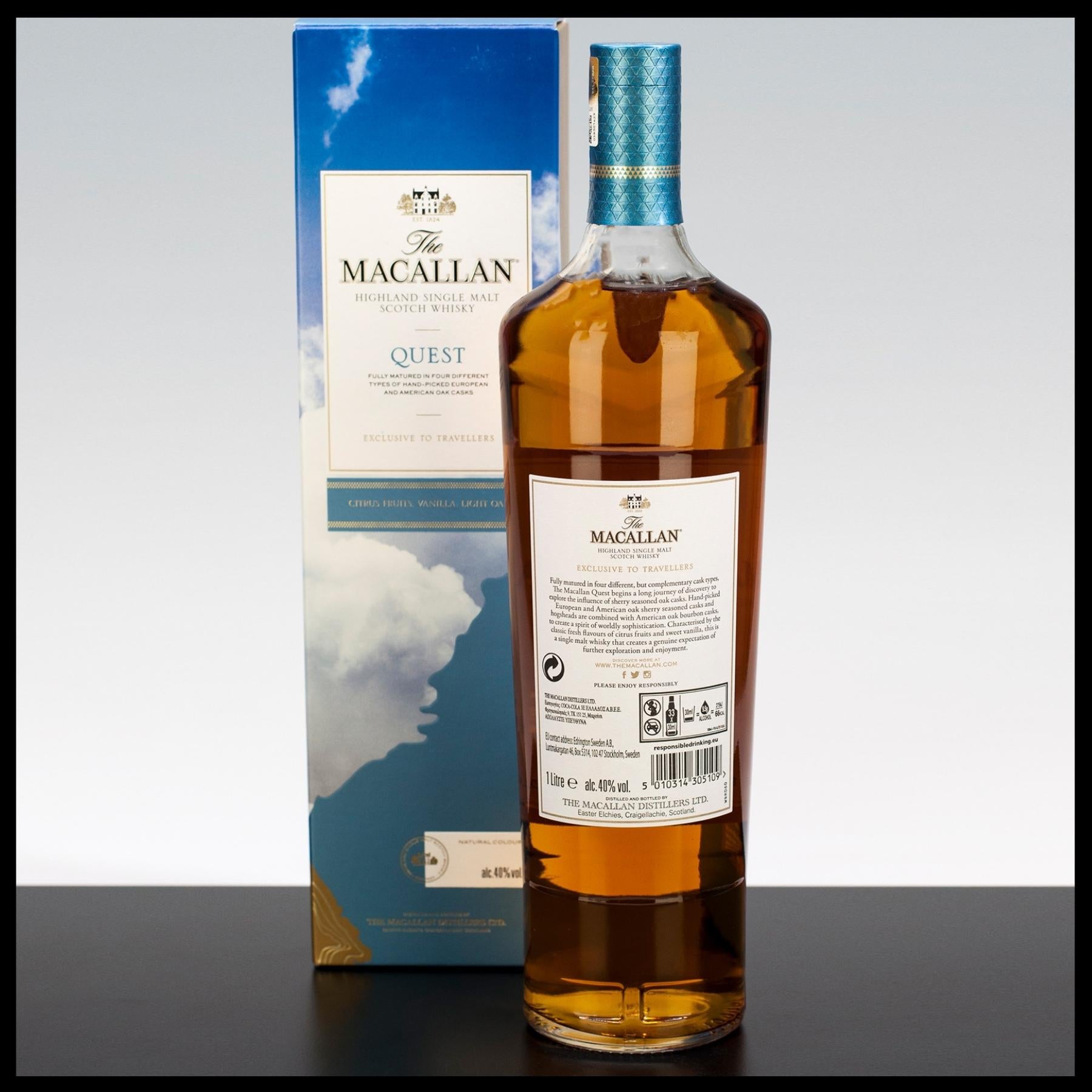 Macallan Quest Highland Single Malt Whisky 1L - 40% Vol. - Trinklusiv