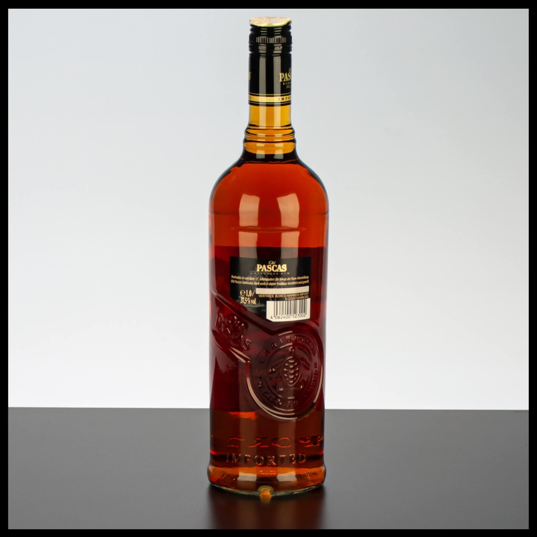 Old Pascas Barbados Dark Rum 1L - 37,5% Vol. - Trinklusiv