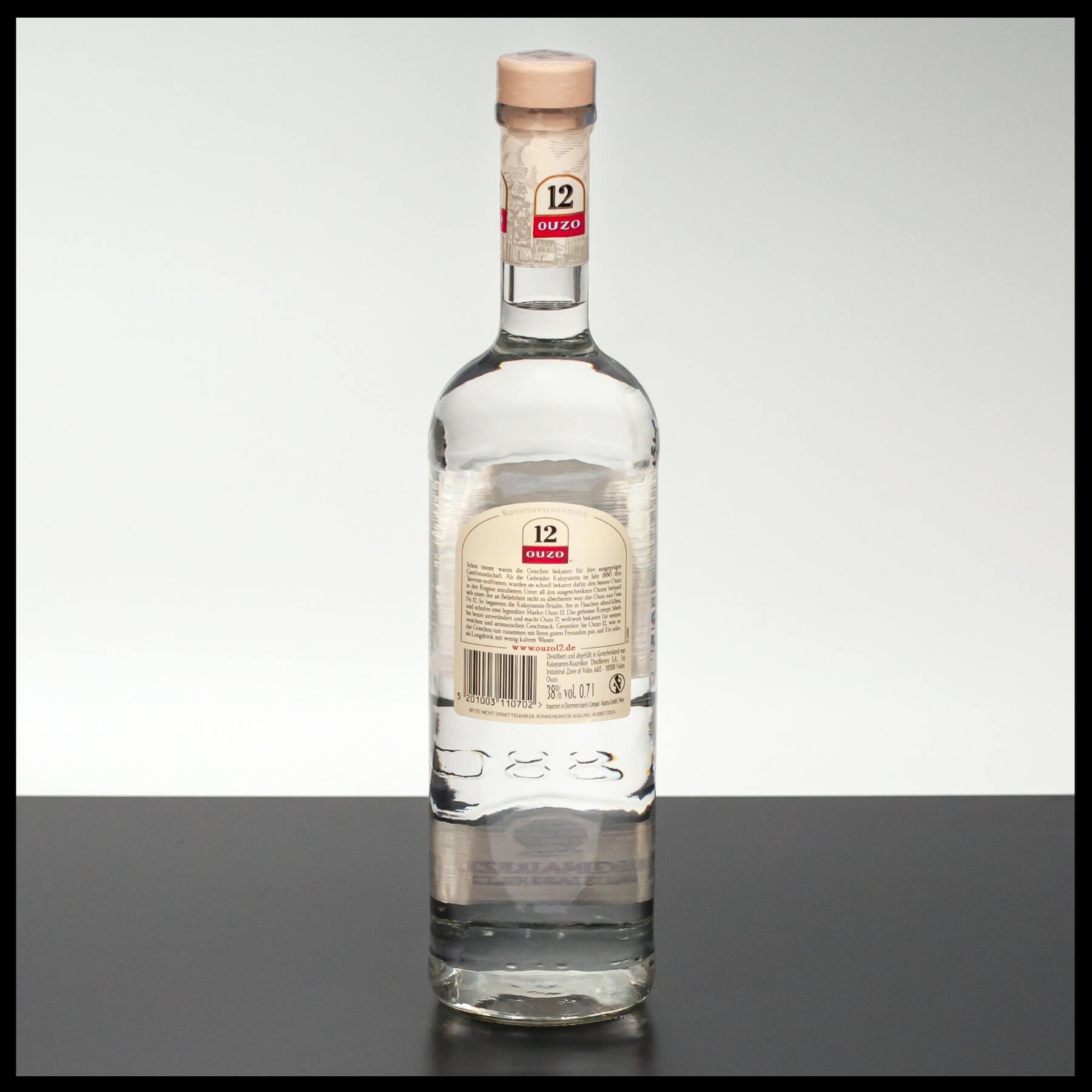 Flasche 0,7L 38% Ouzo Trinklusiv der | 12 mit in Vol.