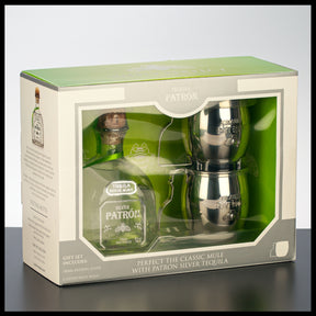 Patron Silver Tequila Geschenkbox mit 2 Bechern 0,7L - 40% Vol. - Trinklusiv