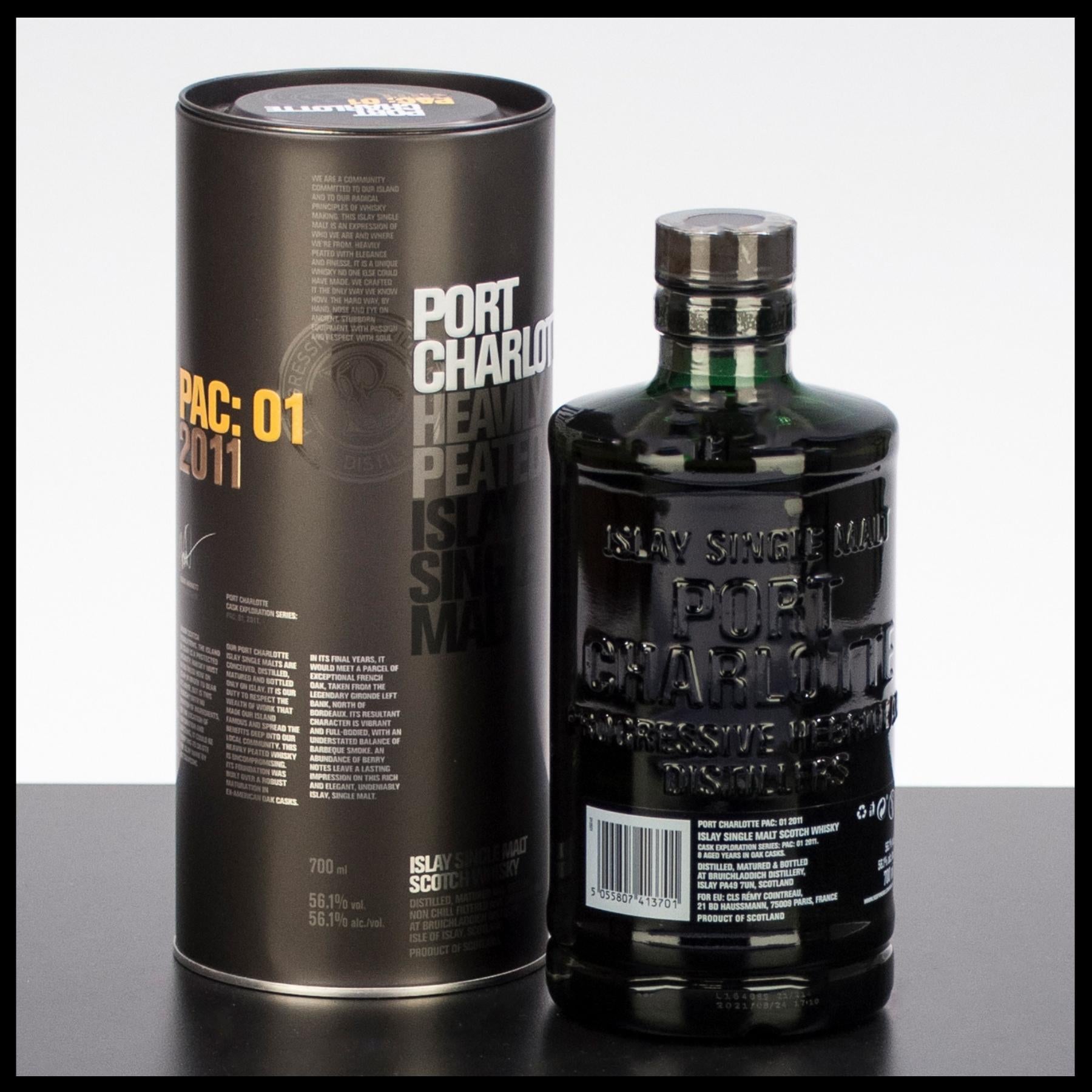 Port Charlotte PAC: 01 2011 Heavily Peated Islay Single Malt Whisky 0,7L - 56,1% Vol. - Trinklusiv