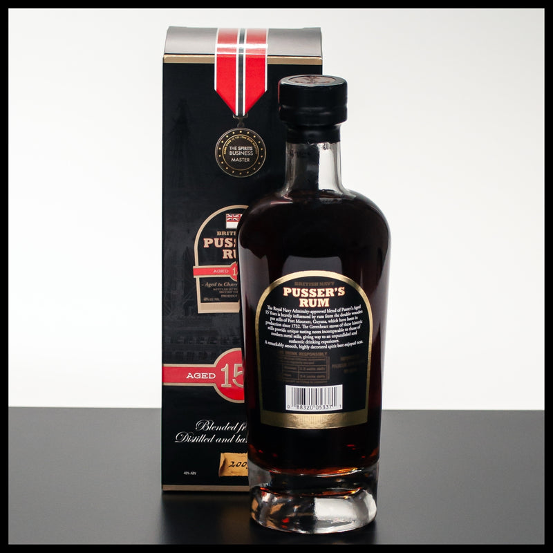 Pusser's Rum 15 YO 0,7L - 40% - Trinklusiv