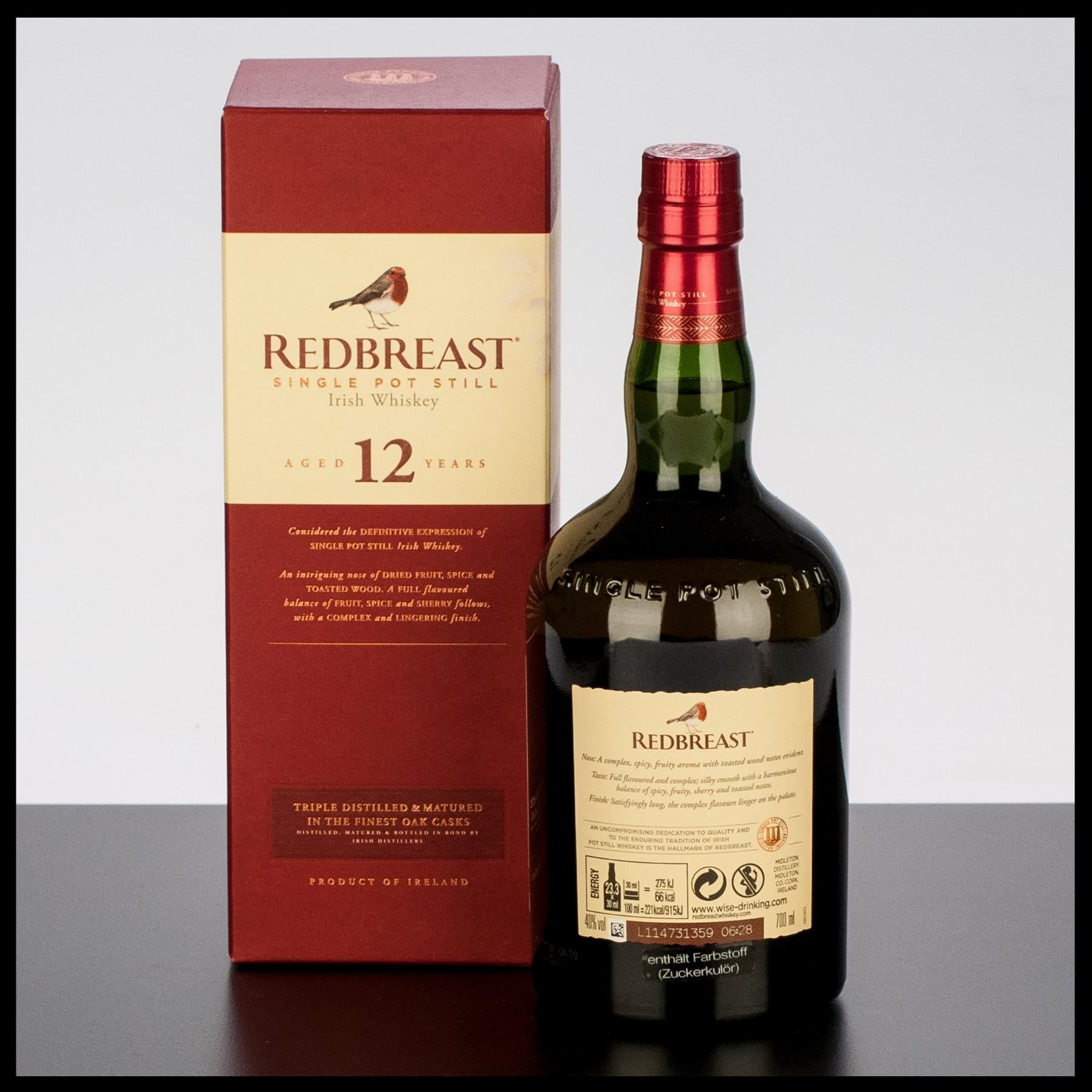 Redbreast 12 YO Single Pot Still Irish Whiskey 0,7L - 40% Vol. - Trinklusiv