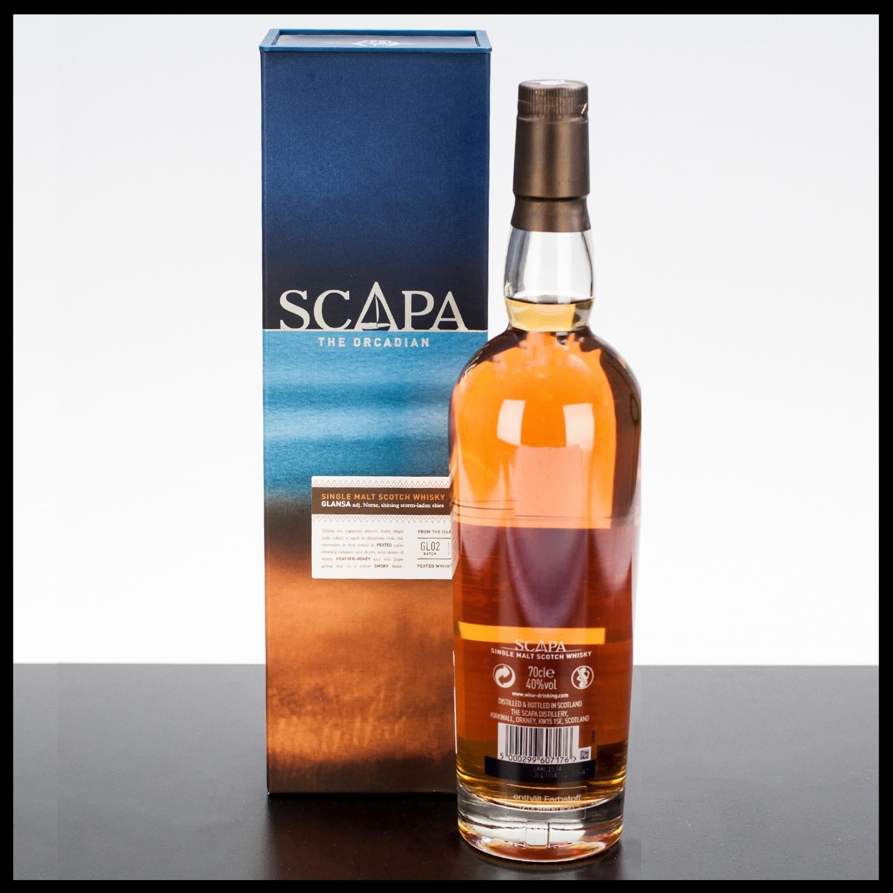 Scapa Glansa Single Malt Whisky 0,7L - 40% Vol. - Trinklusiv