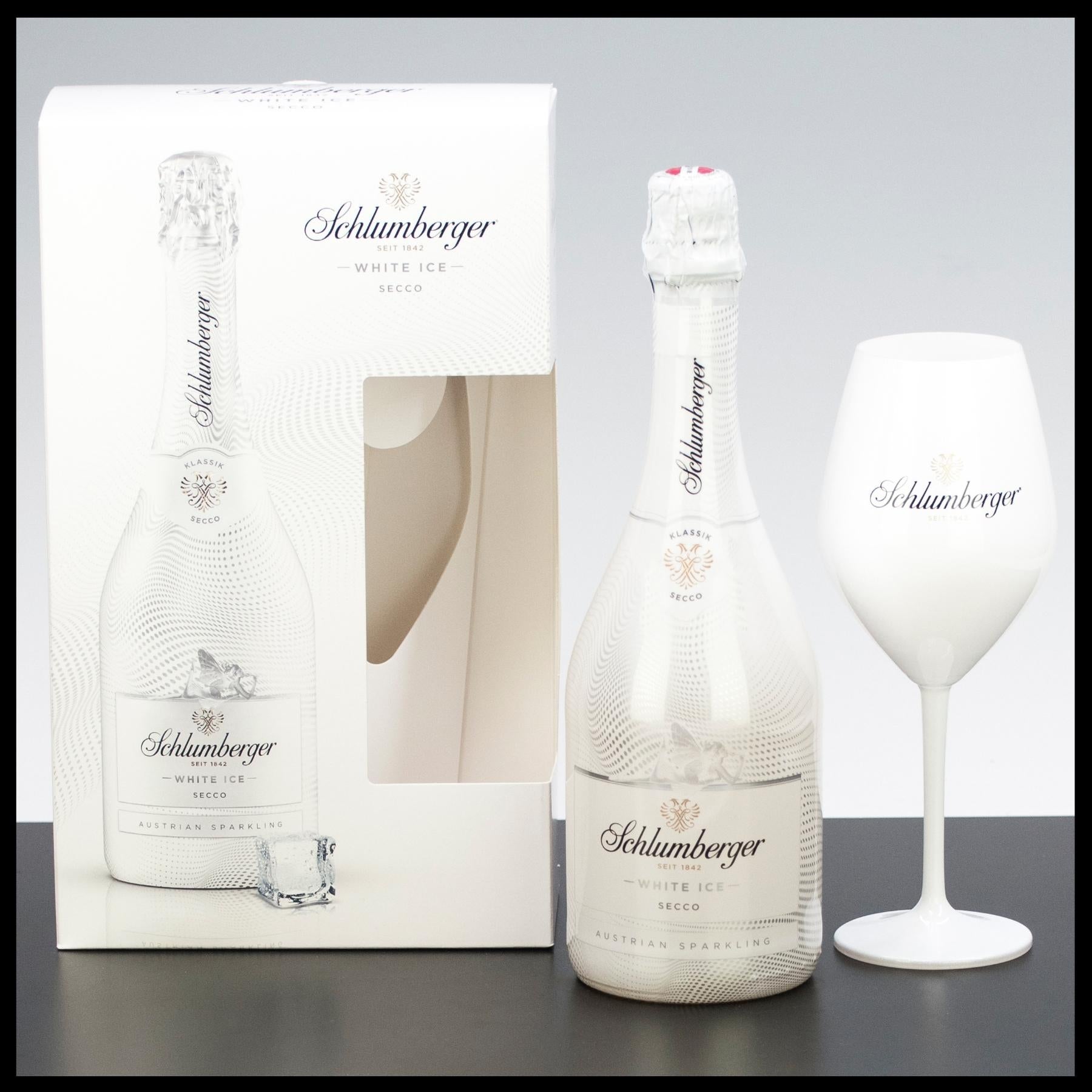 Schlumberger White Ice Secco Geschenkbox mit Glas 0,75L - 11,5% Vol. - Trinklusiv