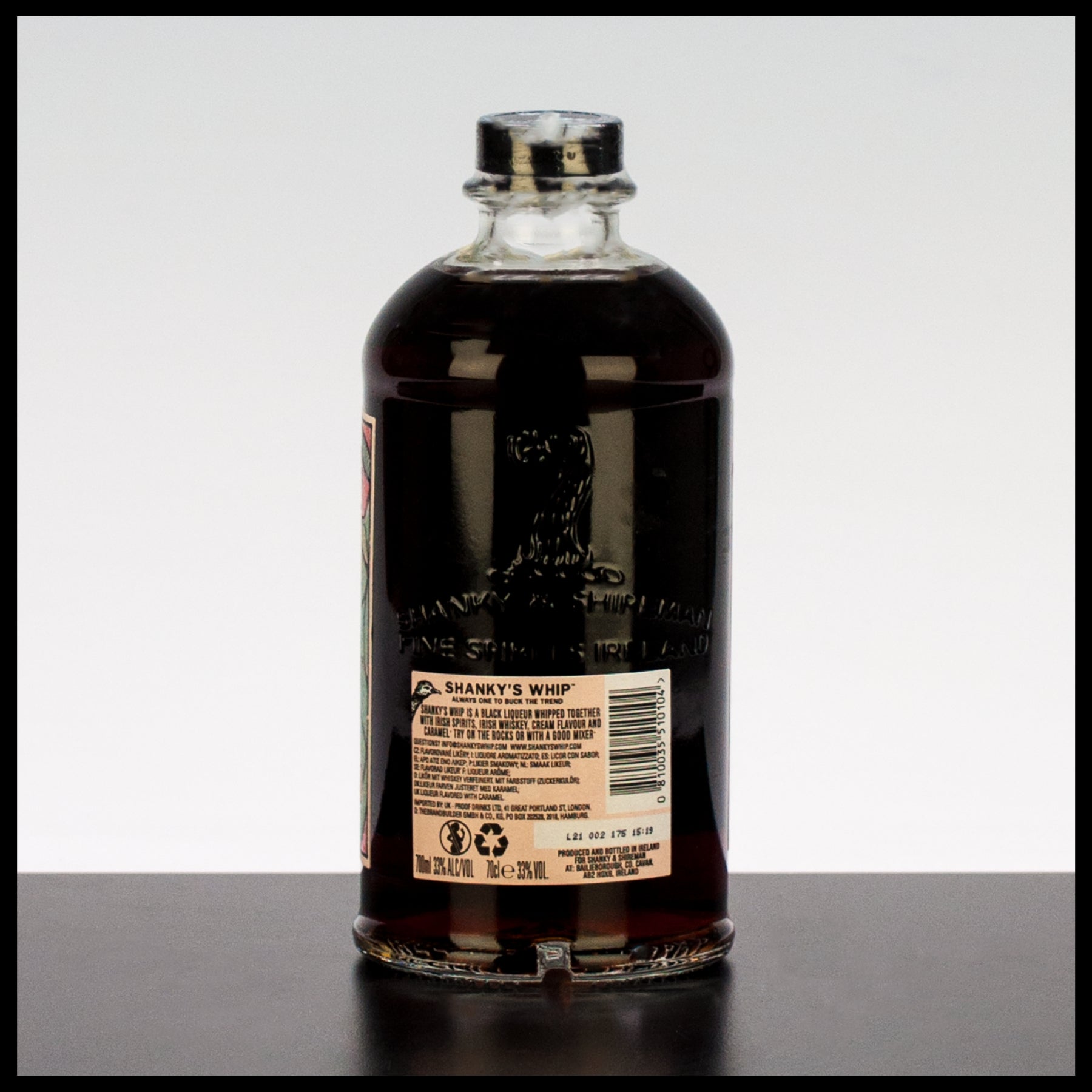 Shanky's Whip Original Black Irish Whiskey Likör 0,7L - 33% Vol. - Trinklusiv