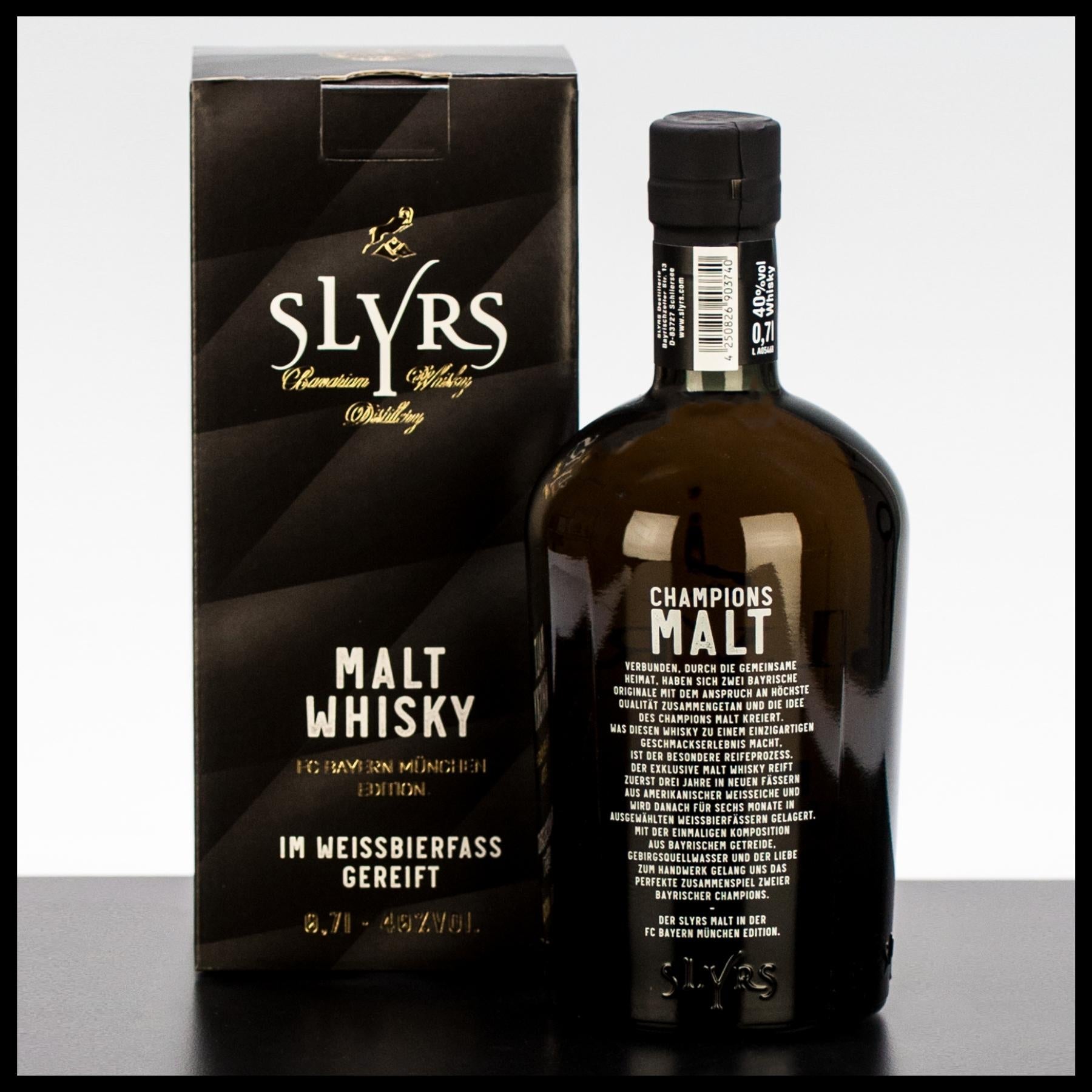 Slyrs Malt Whisky FC Bayern München Edition 0,7L - 40% Vol. - Trinklusiv