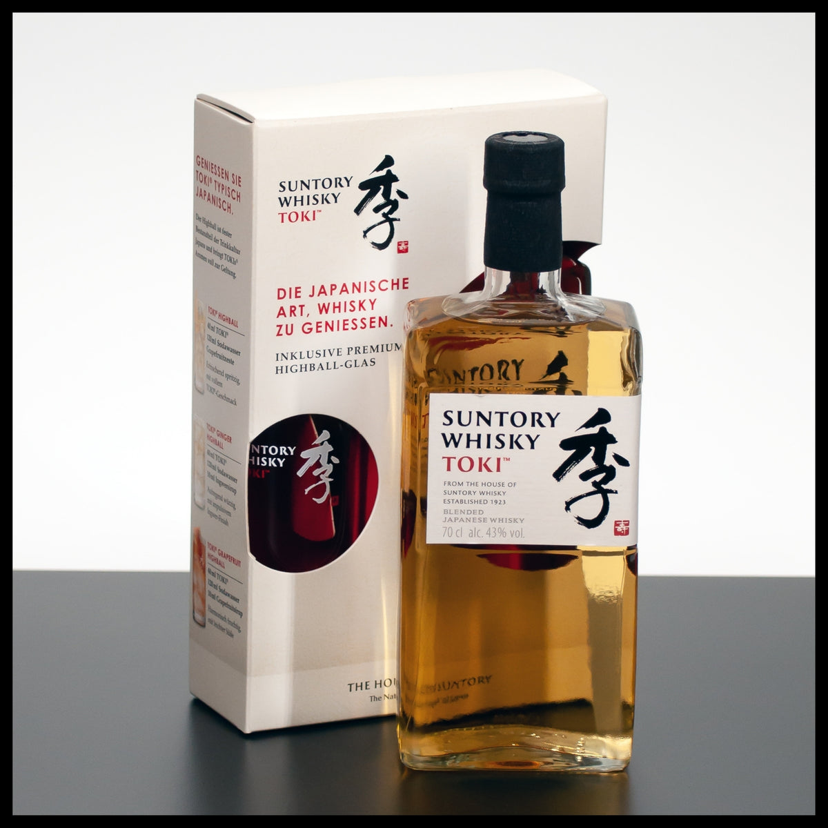 Suntory Toki Whisky Geschenkbox mit Glas 0,7L - 43% - Trinklusiv