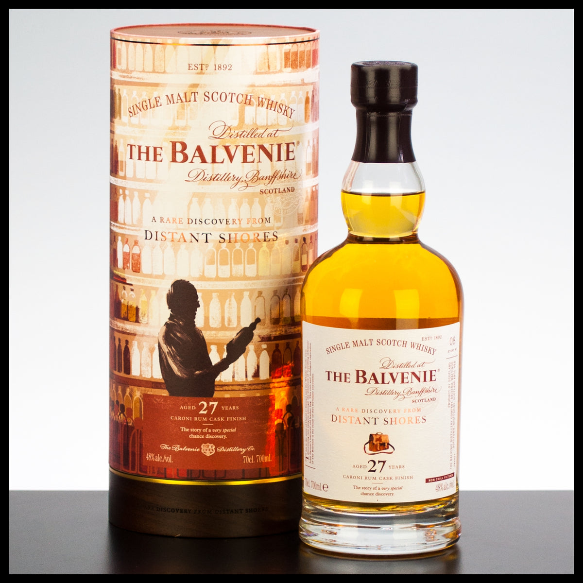 The Balvenie Stories 27 YO A Rare Discovery From Distant Shores Whisky 0,7L - 48% Vol. - Trinklusiv