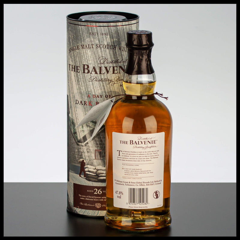 The Balvenie Stories 26 YO A Day of Dark Barley Whisky 0,7L - 47,8% Vol. - Trinklusiv