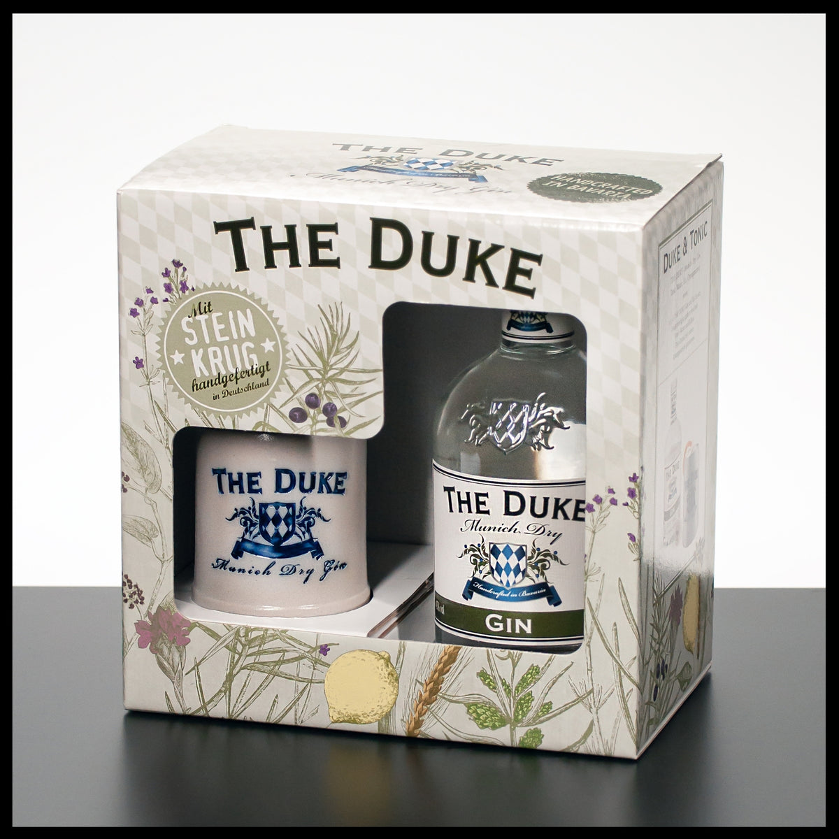 0,7L Dry Duke 45% Trinklusiv OnPack Steinkrug - mit The - Gin Munich
