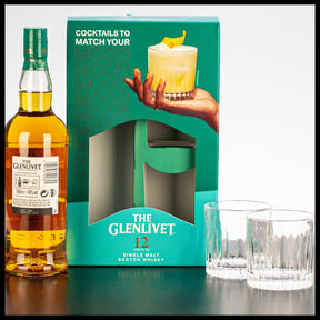 The Glenlivet 12 YO Single Malt Whisky Geschenkbox mit 2 Gläsern 0,7L - 40% Vol. - Trinklusiv