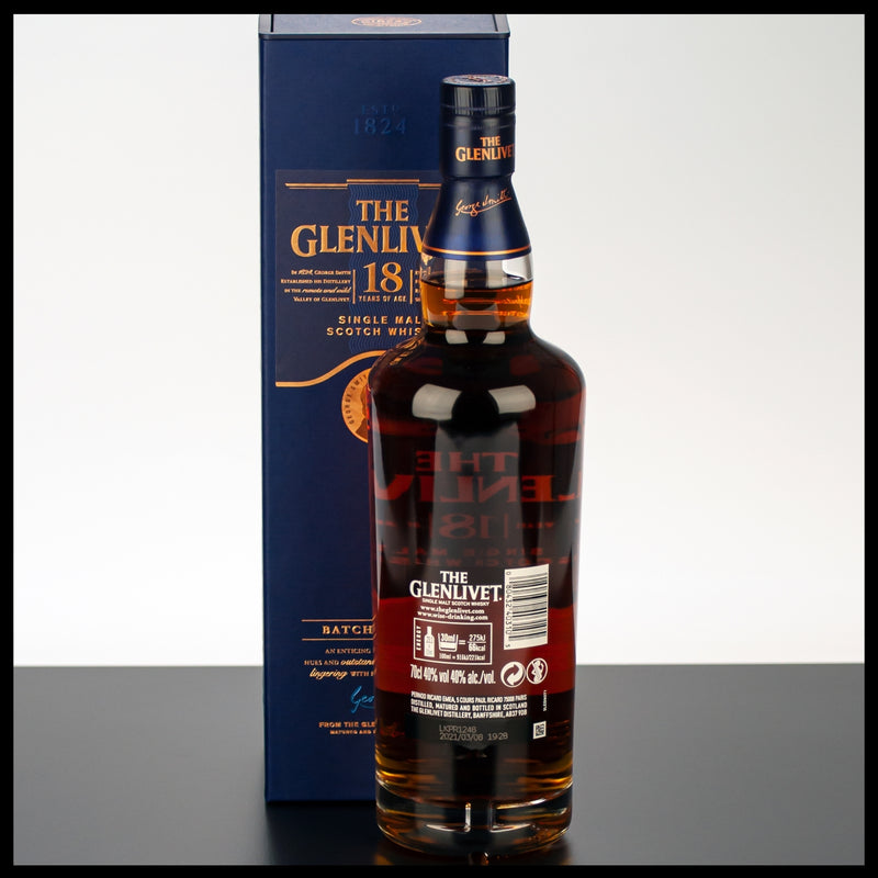 The Glenlivet 18 YO Single Malt Whisky 0,7L - 40% Vol. - Trinklusiv