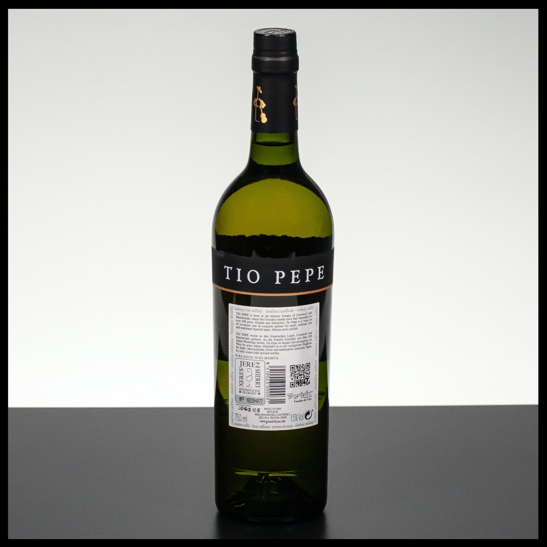 Tio Pepe Fino Muy Seco Palomino Fino Sherry 0,75L - 15% Vol. - Trinklusiv